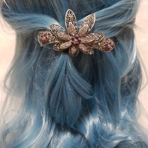 Purple crystal barette